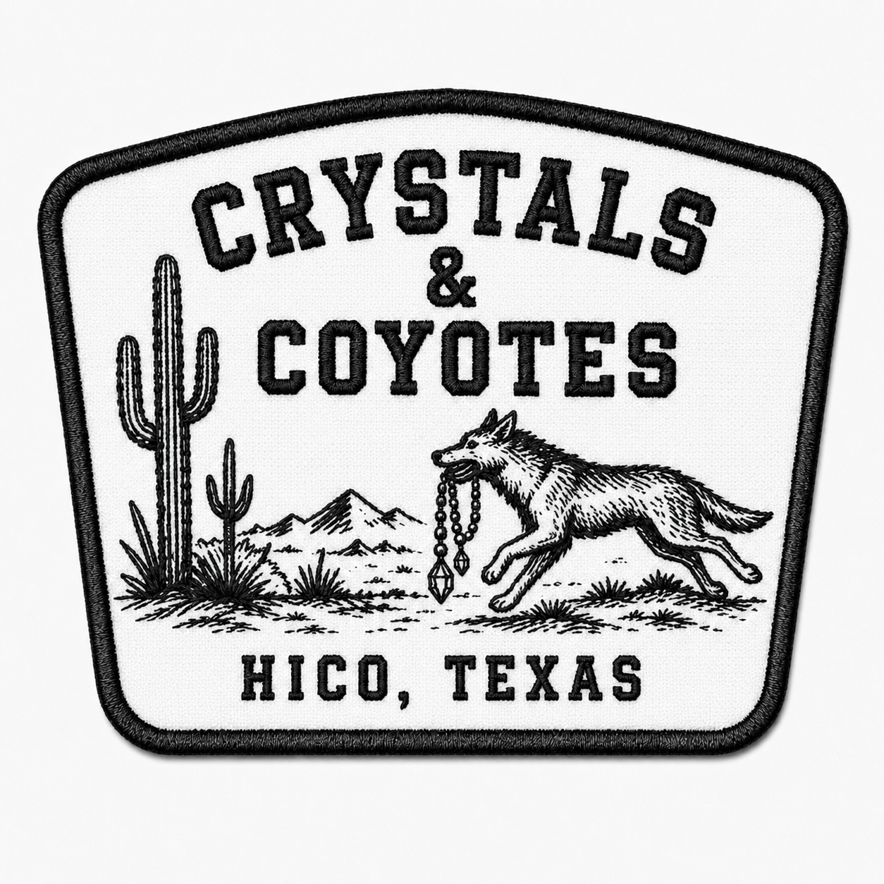 Crystals & Coyote Sticker