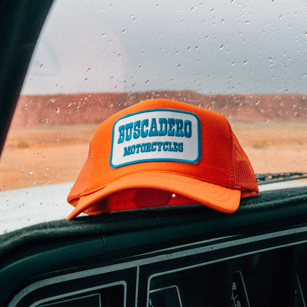'Blue Barrel’ Foam Trucker Hat - Orange