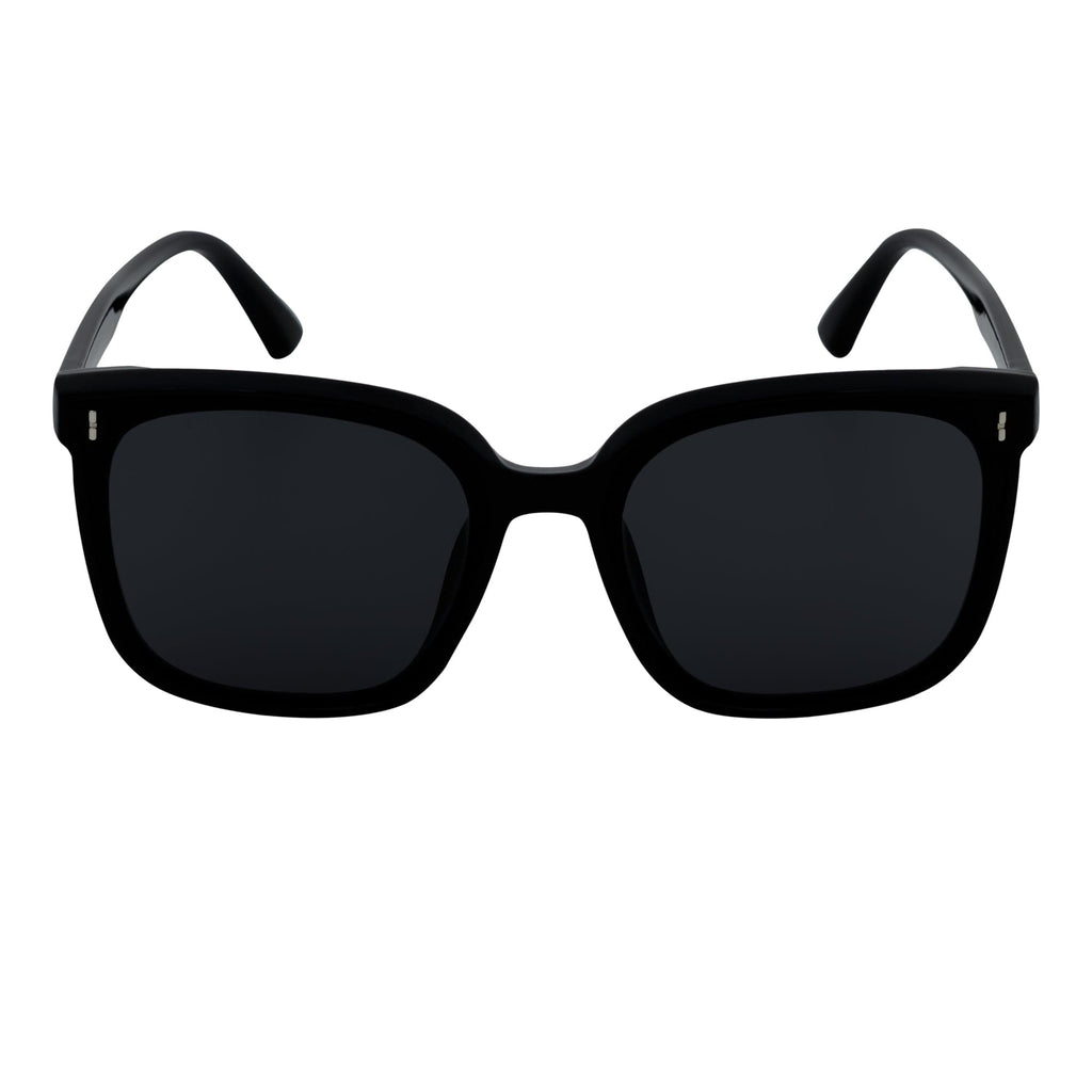 KATIE - Womens Polarized Oversize Square Cat-Eye Sunglasses Black Smoke