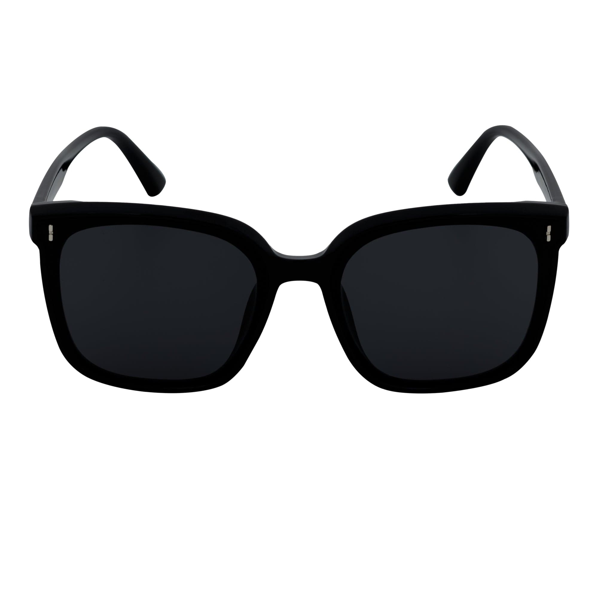 KATIE - Womens Polarized Oversize Square Cat-Eye Sunglasses Black Smoke