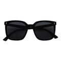 KATIE - Womens Polarized Oversize Square Cat-Eye Sunglasses Black Smoke