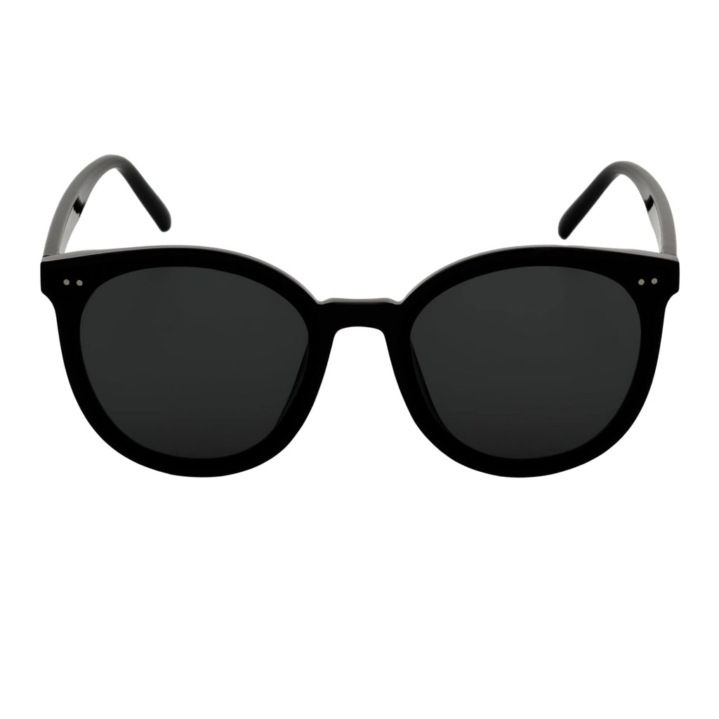 KYLEE - Polarized Womens Oversize 2 Pin Cat Eye Sunglasses Black Smoke